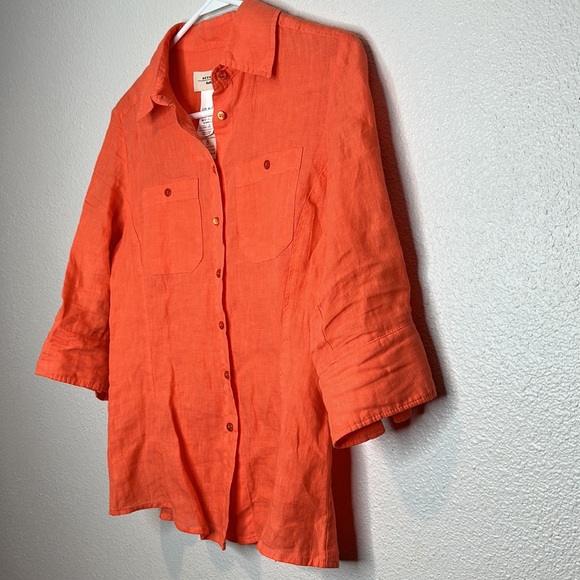 Weekend Max Mara Linen Button Down Top Size Small - Picture 4 of 5